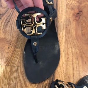Tory Burch dark blue sandal heels